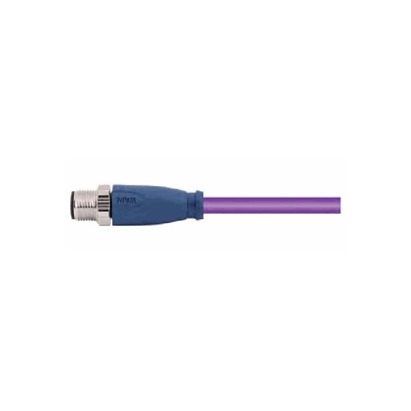 Connecteur mâle M12, 2 pol., codage B IP67, 4A, blindé